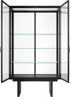 Billede af GUBI Private Vitrine H: 191 cm - Brown/Black Stained Oak/Transparent Glass