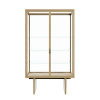 Billede af GUBI Private Vitrine H: 191 cm - Light Stained Oak/Transparent Glass