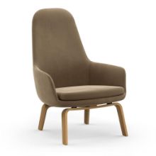 Billede af Normann Copenhagen Era Lounge Chair High Oak SH: 40 cm - City Velvet Vol 2 / 077