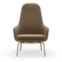 Billede af Normann Copenhagen Era Lounge Chair High Oak SH: 40 cm - City Velvet Vol 2 / 077