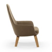 Billede af Normann Copenhagen Era Lounge Chair High Oak SH: 40 cm - City Velvet Vol 2 / 077