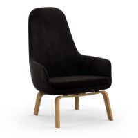 Billede af Normann Copenhagen Era Lounge Chair High Oak SH: 40 cm - City Velvet Vol 2 / 095