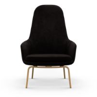 Billede af Normann Copenhagen Era Lounge Chair High Oak SH: 40 cm - City Velvet Vol 2 / 095