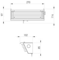 Billede af DCW Editions Biny Box 2 Væglampe LED m. Afbryder B: 27 cm - Hvid/Hvid