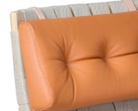 Billede af Bruno Mathsson Mi 476 Pernilla 1 Hvilestol m. Arm og Nakkepude SH: 28,5 cm - Lakeret Bøg / Natur Linnegjord 