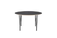 Billede af Haslev Symphony 92 Spisebord Ø: 120 cm - Grafit Laminat / Sort