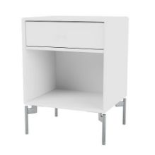 Billede af Montana Selection Dream Sengebord med ben 35,4x35,4x30 cm - 101 New White / Chrome
