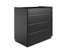 Billede af Kaagaard 448047 Kommode med Sokkel 68x80x47cm - Sortmalet