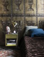 Billede af Montana Selection Dream Sengebord med ben 35,4x35,4x30 cm - 150 Vanilla / Brass