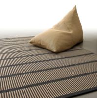 Billede af Woodnotes Cut Stripe Carpet Sewn Edges 140x200 cm - Black/Natural