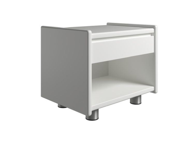 Billede af Kaagaard 215037 Sengebord med Metalben 34x50x37 cm - Hvidmalet