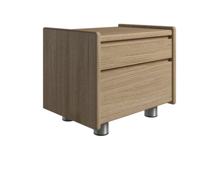 Billede af Kaagaard 225037 Sengebord med Metalben 34x50x37 cm - Oliebehandlet Eg