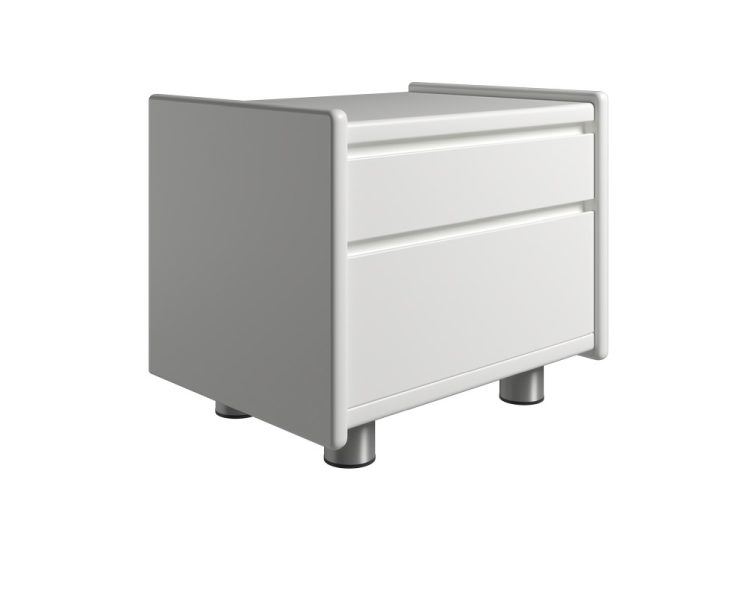 Billede af Kaagaard 225037 Sengebord med Metalben 34x50x37 cm - Hvidmalet