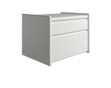 Billede af Kaagaard 225037 Sengebord Vægophængt 34x50x37 cm - Hvidmalet