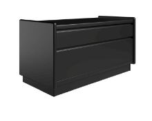 Billede af Kaagaard 228037 Sengebord med Sokkel 34x80x37 cm - Sortmalet