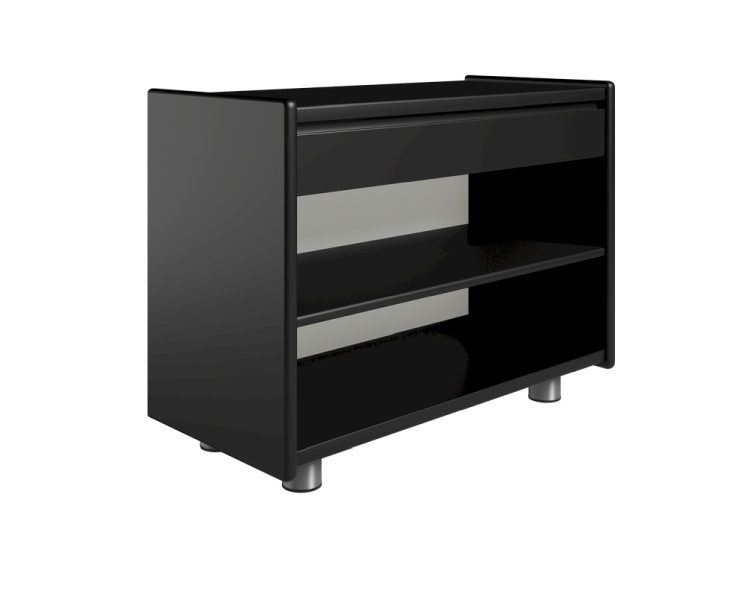 Billede af Kaagaard 318037 Sengebord med Metalben 51x80x37 cm - Sortmalet