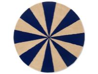 Billede af Ferm Living Arch Tufted Rug L Ø: 130 cm - Bright Blue/Off-White