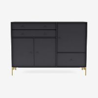 Billede af Montana Mega 201202 Skænk med ben 115,2x38 cm - 04 Anthracite / Brass