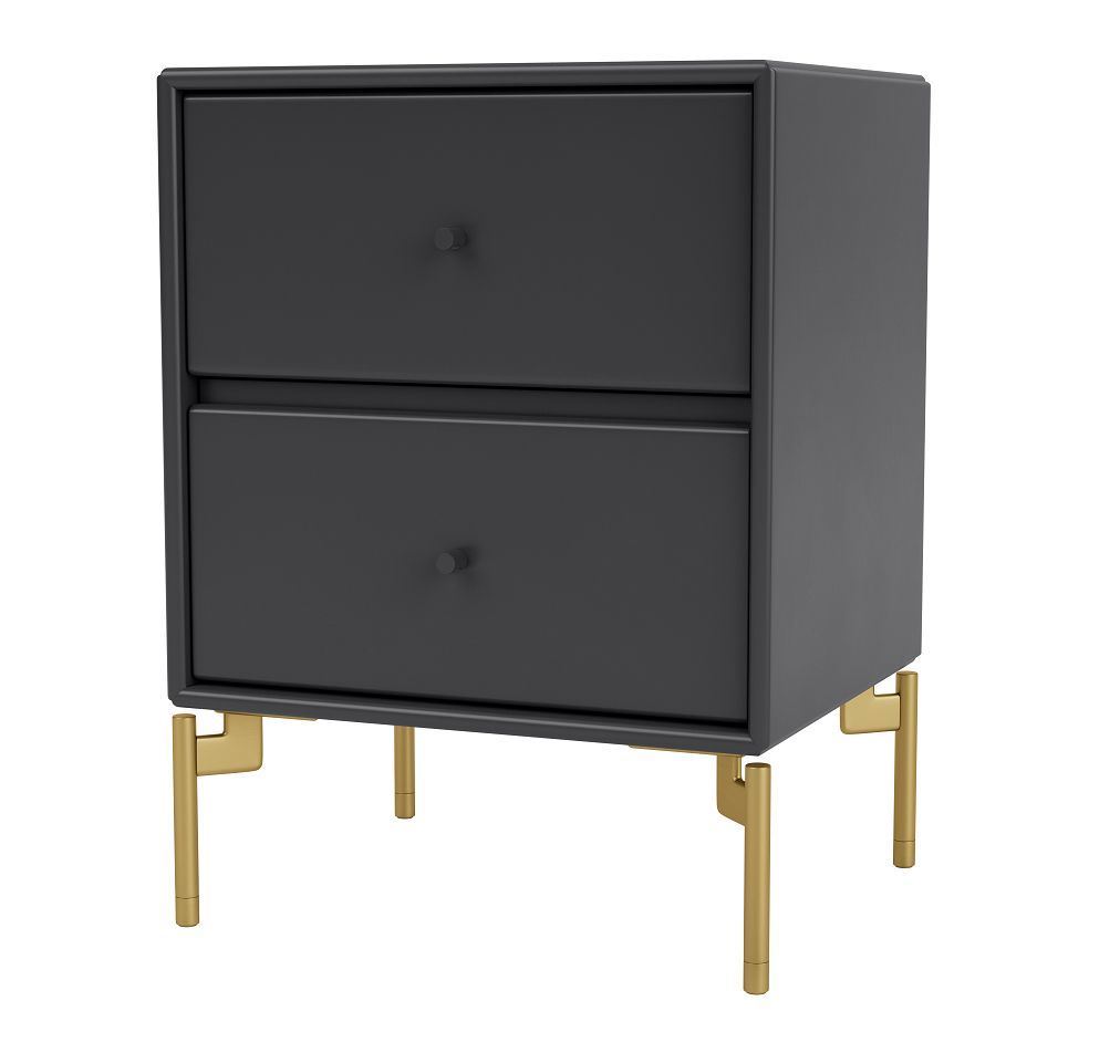 Billede af Montana Selection Drift Skuffebord med ben 35,4x35,4x30 cm - 04 Anthracite / Brass