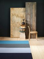 Billede af Woodnotes Fourways Carpet Sewn Edges 140x200 cm - Turquoise/Dark Blue