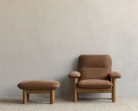 Billede af Audo Copenhagen Brasilia Ottoman H: 40 cm - Natural Oak/Dunes Cognac 21004