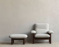 Billede af Audo Copenhagen Brasilia Ottoman H: 40 cm - Walnut/Moss 0011