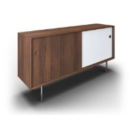 Billede af Sibast Furniture No 11 Skænk L: 152 cm - Walnut/White & Blue/Metal