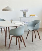 Billede af HAY AAC 22 About A Chair SH: 46 cm - Lacquered Walnut/Dusty Blue 