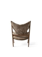 Billede af Audo Copenhagen Knitting Lounge Chair Sheepskin SH: 30 cm - Walnut Base/Sheepskin Curly Sahara