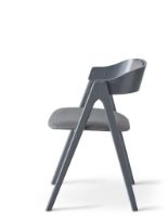 Billede af Findahl by Hammel METTE Spisebordsstol M. Rygpolstring SH: 45 cm - Grafitlakeret Bøg/Corsica30