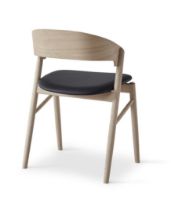 Billede af Findahl by Hammel SPRINGER Spisebordsstol SH: 47 cm - Ubehandlet Eg/Sort Sydney Læder