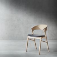 Billede af Findahl by Hammel SPRINGER Spisebordsstol SH: 47 cm - Ubehandlet Eg/Sort Sydney Læder