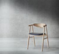 Billede af Findahl by Hammel TRADITION Spisebordsstol SH: 47 cm - Sæbebehandlet Eg/Sort Sydney Læder