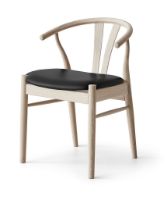 Billede af Findahl by Hammel FRIDA Spisebordsstol SH: 46 cm - Sæbebehandlet Eg/Sort Sydney Læder 