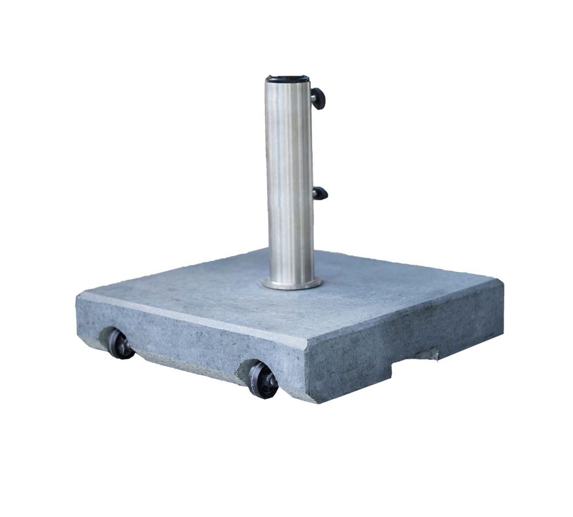 Billede af Cane-line Outdoor Parasolfod m. Hjul 50 kg - Matt Grey Granite