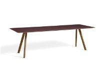 Billede af HAY CPH 30 Table 250x90x74 cm - Lacquered Solid Walnut/Burgundy Linoleum