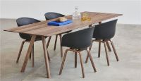 Billede af HAY CPH 30 Table 250x90x74 cm - Lacquered Solid Walnut/Burgundy Linoleum