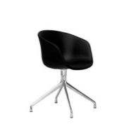 Billede af HAY AAC21 About a Chair Spisebordsstol Fuldpolstret SH: 46 cm - Polished Aluminium/Sierra SI1001/Standard Gliders