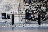 Billede af Bent Hansen Primum Stol Fast Base - Zenzo 207 Læder/Rustfrit Stål