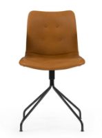 Billede af Bent Hansen Primum Stol Drejestel SH: 45 cm - Adrian Cognac Læder/Sort Stål  UDSTILLINGSMODEL 
