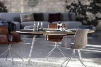 Billede af Bent Hansen Primum Stol Drejestel SH: 45 cm - Adrian Cognac Læder/Sort Stål  UDSTILLINGSMODEL 