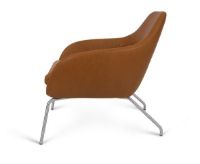 Billede af Bent Hansen Primum Asento Loungestol SH: 41 cm - Cognac Adrian Læder/Rustfrit Stål