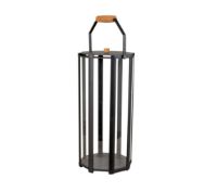 Billede af Cane-line Outdoor Lightlux Lanterne m. Hank Stor H: 52 cm - Lava Grey Aluminium/Teak
