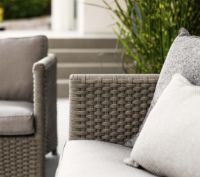 Billede af Cane-line Outdoor Diamond 3 Pers. Sofa inkl. Natté Hyndesæt L: 209 cm - Taupe/Soft Rope