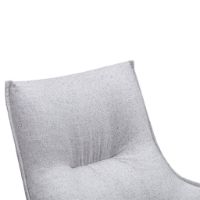 Billede af Wendelbo Aloe Loungestol inkl. Fodskammel SH: 40 cm - Sort Pulverlakeret Stål/Agata Col. 2