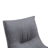 Billede af Wendelbo Aloe Loungestol inkl. Fodskammel SH: 40 cm - Sort Pulverlakeret Stål/Agata Col. 04