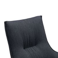 Billede af Wendelbo Aloe Loungestol inkl. Fodskammel SH: 40 cm - Sort Pulverlakeret Stål/Monta 08