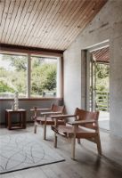 Billede af Fredericia Furniture 2226 Den Spanske Stol af Børge Mogensen SH: 33 cm - Naturfarvet Læder/Lys Olieret Eg