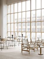 Billede af Fredericia Furniture 2031 The Canvas Chair af Børge Mogensen SH: 41,5 cm - Natur Canvas/Lys Olieret Eg