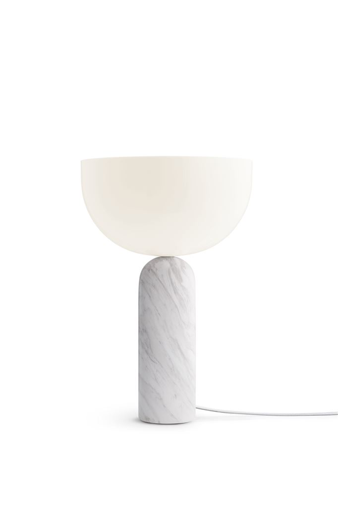 Billede af New Works Kizu Table Lamp Ø: 30 cm - White Marble / White Acrylic